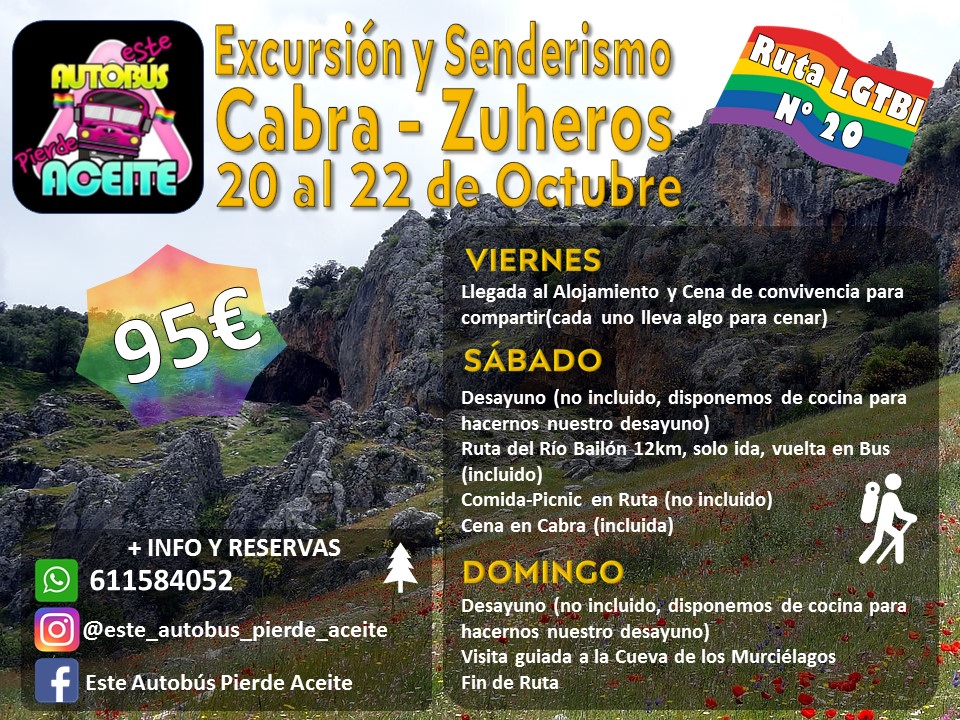 Excursión y senderismo Cabra - Zuheros (20 a 22 de octubre) Excursión y senderismo Cabra - Zuheros (20 a 22 de octubre)